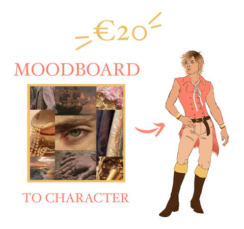 Moodboard to character design